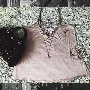 Plus Size tank with corset neckline detail Sz 2X